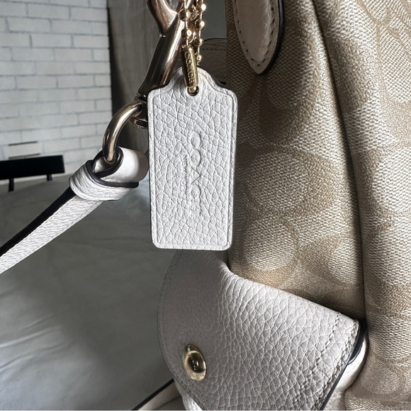 Coach Tan and Cream Pennie Shoulder Bag - Picture 4 of 10